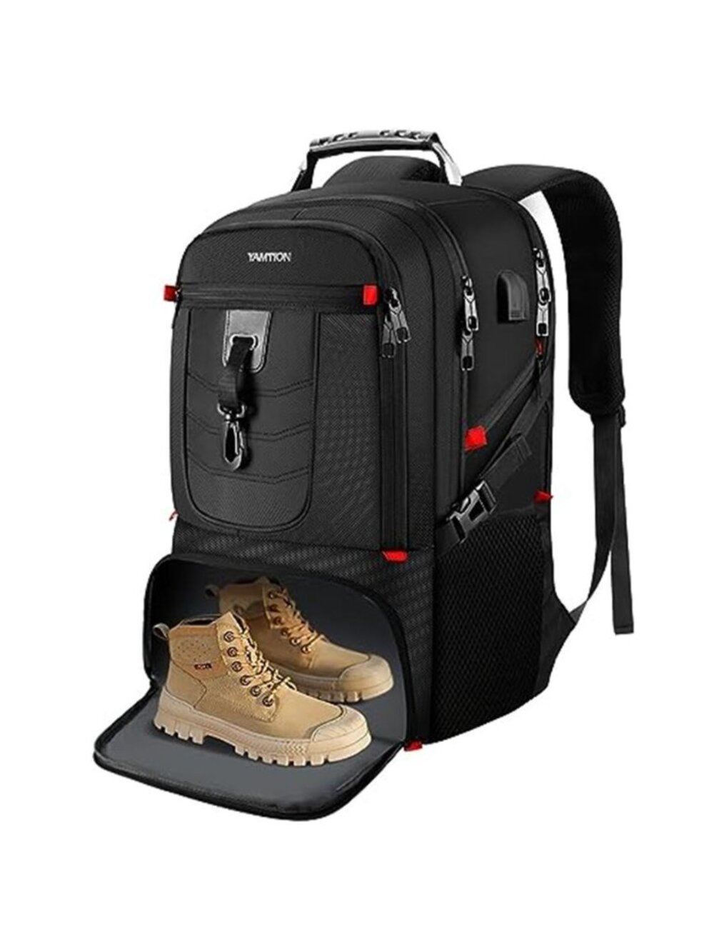 45L Travel Laptop Backpack Shoe Compartment Carry On USB Business Bag